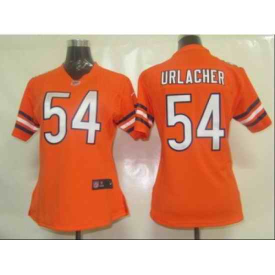 Womens Nike Chicago Bears 54 Urlacher Orange Jersey